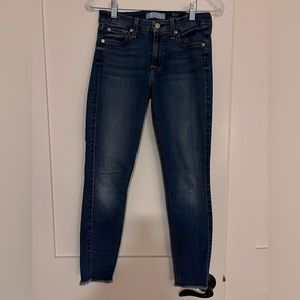 Seven7 jeans with distressed ankle. Size 24